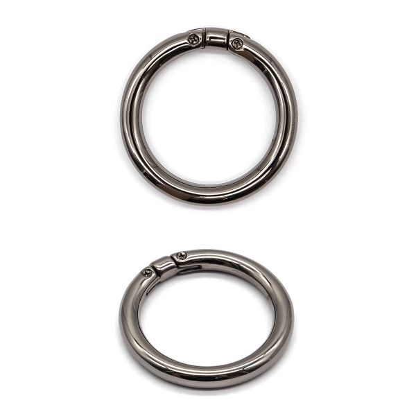 Кольцо разъемное металл на винтах 30 мм (40 мм внешн.), чер.никель, 6 шт, BIG