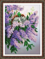 Набор для вышивания бисером Паутинка, Сирень 30х40 см