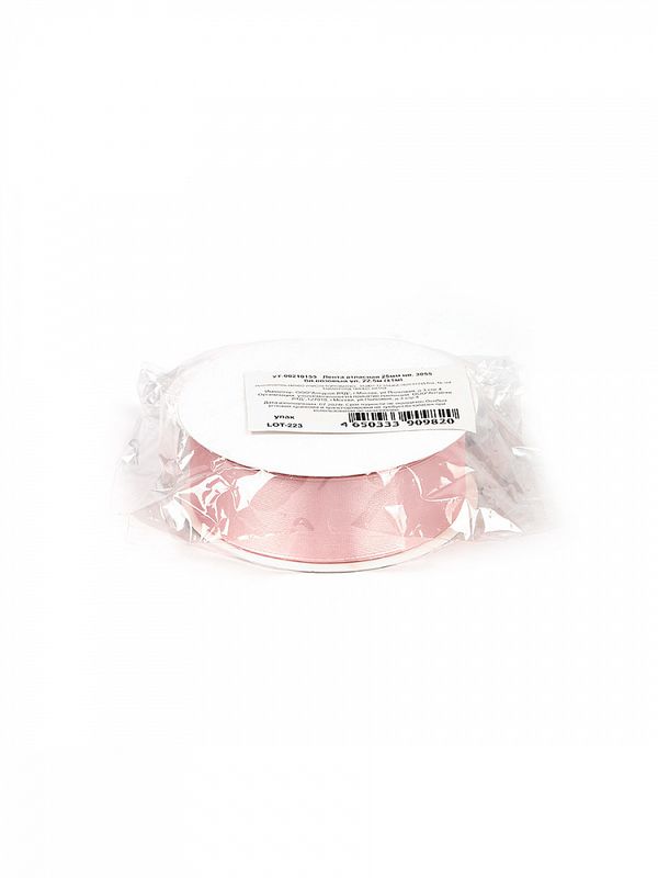 Лента атласная 1-сторонняя 25.0 мм / 22.5±1 метра, 3055 бл.розовый, Magic4Hobby