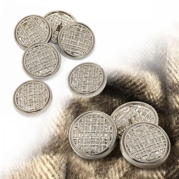 Пуговицы на ножке металлические 36L=23мм, С-MP06 цв.серебро, 10 шт