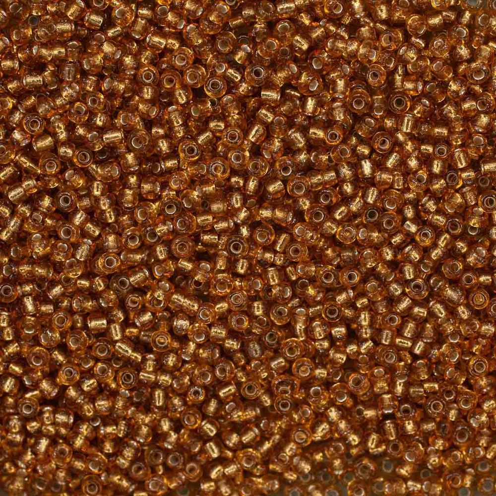 Бисер Astra&amp;Craft 11/0 (2.1 мм), 200 г (10х20 г), цв. 22С медный/прозр.серебрист.центр (круг.отв)