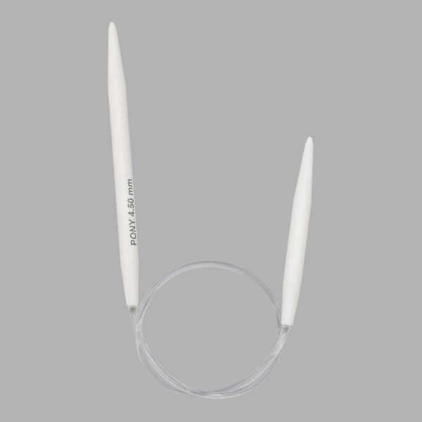 Спицы вязальные круговые Classic 4,5мм / 28см, пластик Pony, 47506