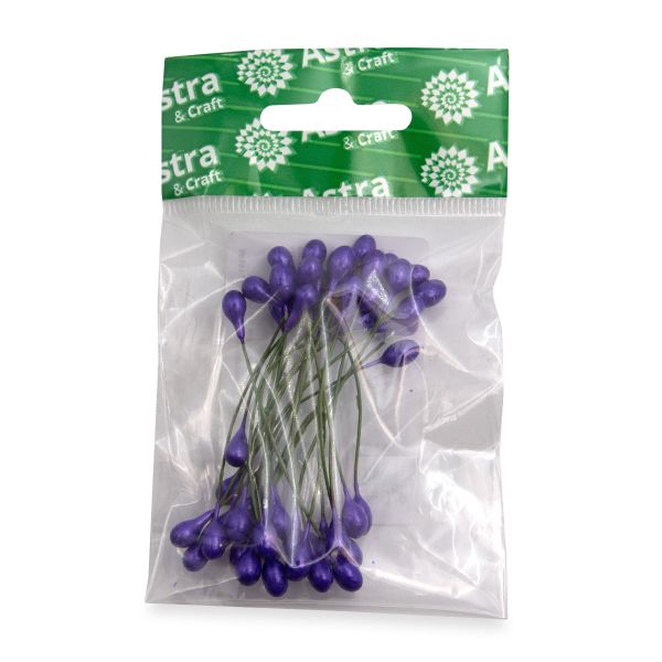 Тычинки для искусственных цветов 0,5х6см, вес 10гр. (10 фиолетовый), AR561