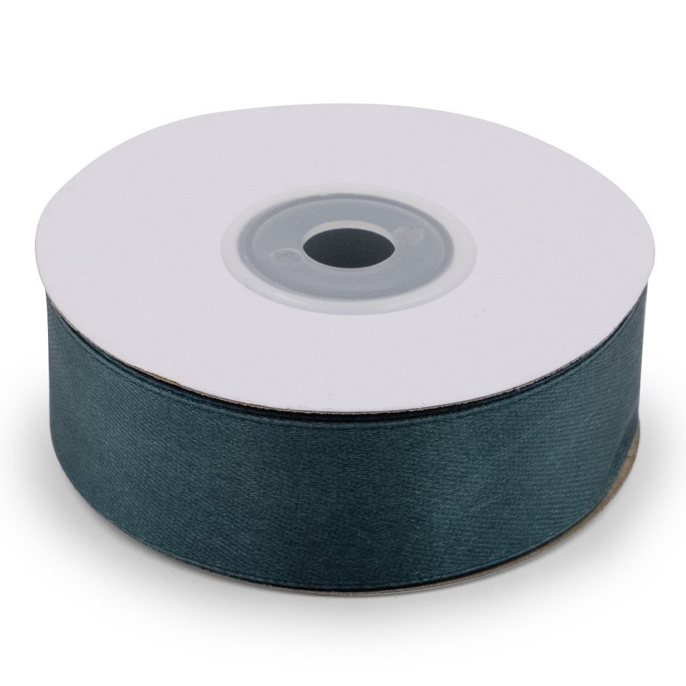 Лента атласная 1-сторонняя 25.0 мм / 22.86±1 метров, (аналог 411007), 124 темная бирюза, Globus