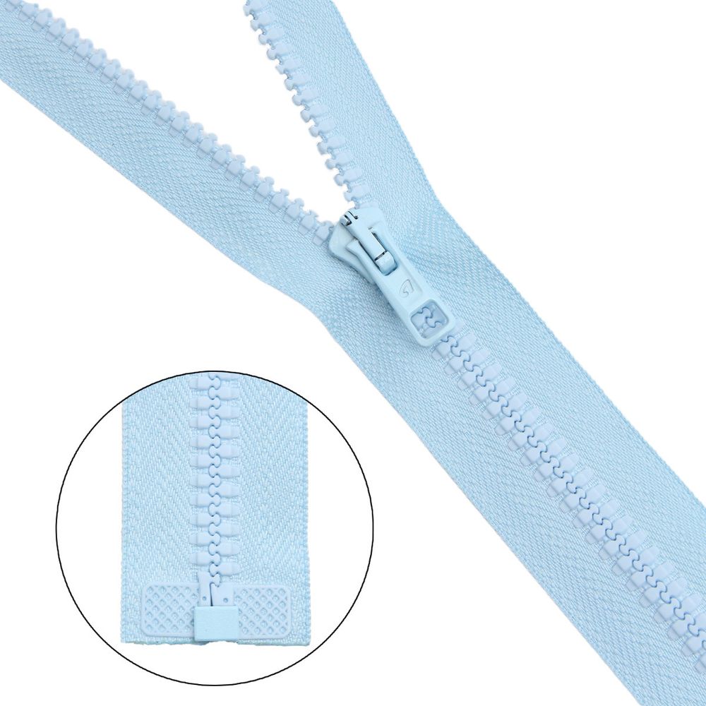 Молния трактор Arta Т6 (6 мм) 1 зам., разъем., 50 см, цв. 104 голубой, уп.5 шт