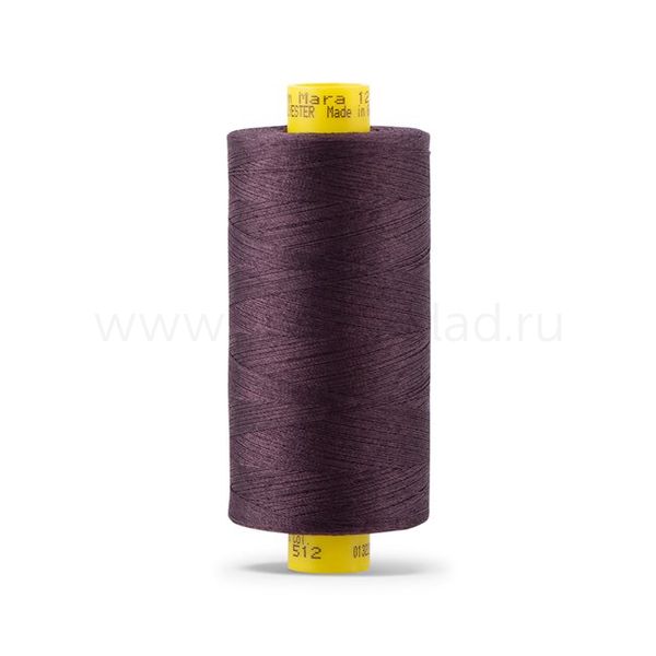 Нитка универсальная Gutermann Mara 120/2, 1000 м, 700207, 512 баклажан, 1 шт