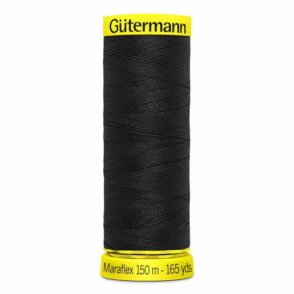 Нитки для трикотажа Gutermann Maraflex, 150м, _000 черный, 5 катушек