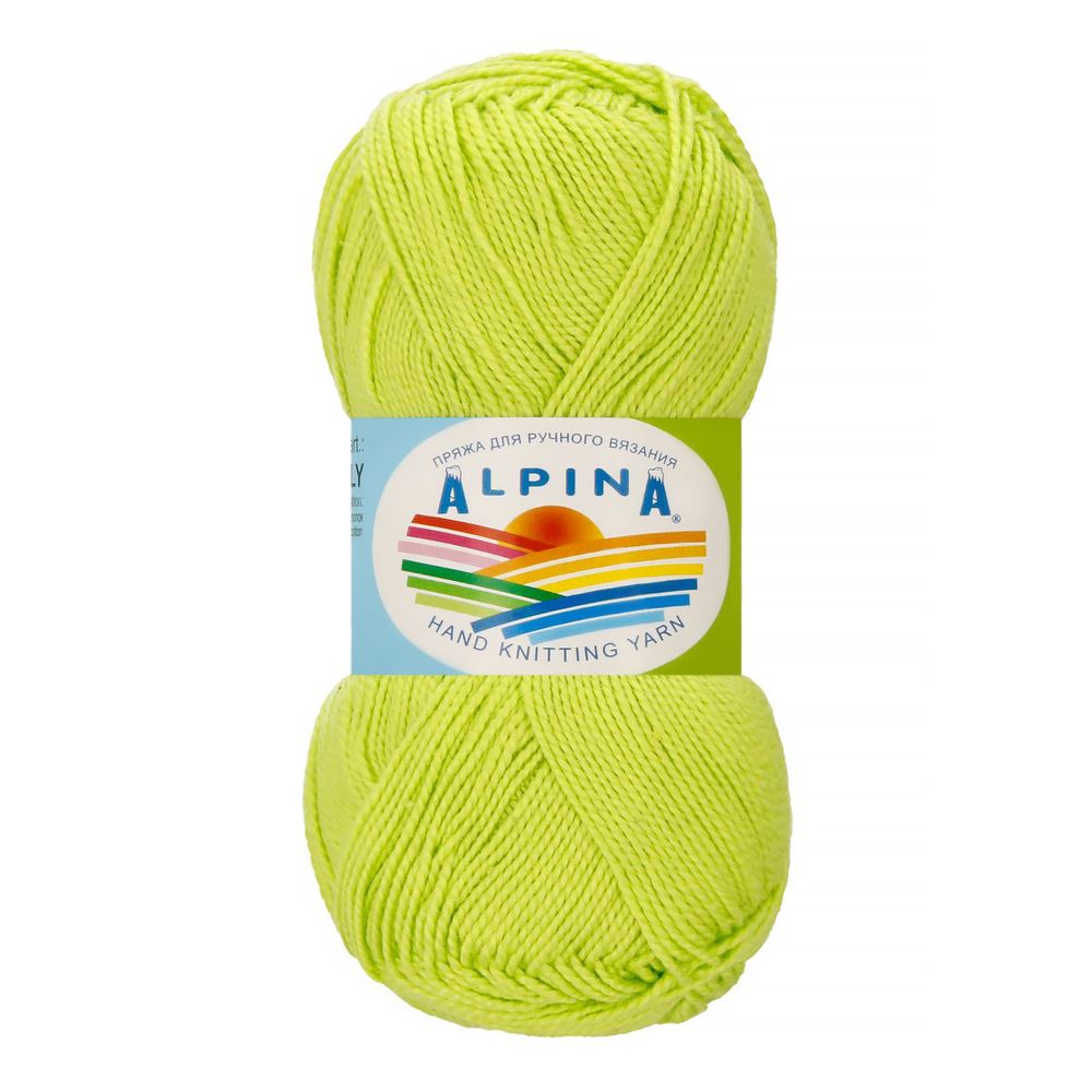 Пряжа Alpina Holly / уп.10 мот. по 50г, 200м, 145 салатовый