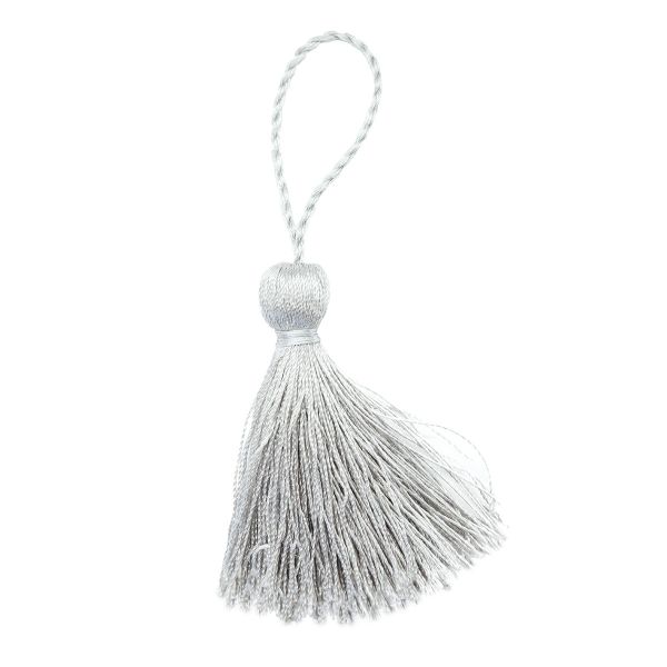 Кисти шторные 70.0 мм, вискоза, цв.230 серебро, 5 шт