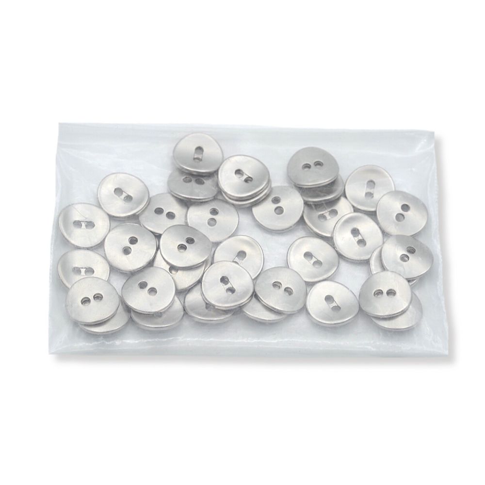 Пуговицы 2 прокола 18L (DS (серебро (никель))), 36 шт, S090149