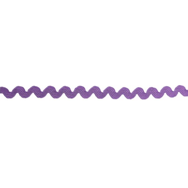 Тесьма отделочная зигзаг 9 мм, / 20 метров, сиреневый, Blitz