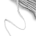 Тесьма отделочная сороконожка 5.0 мм, / 25±0.5 метров, метанит, под серебро/silver, Blitz