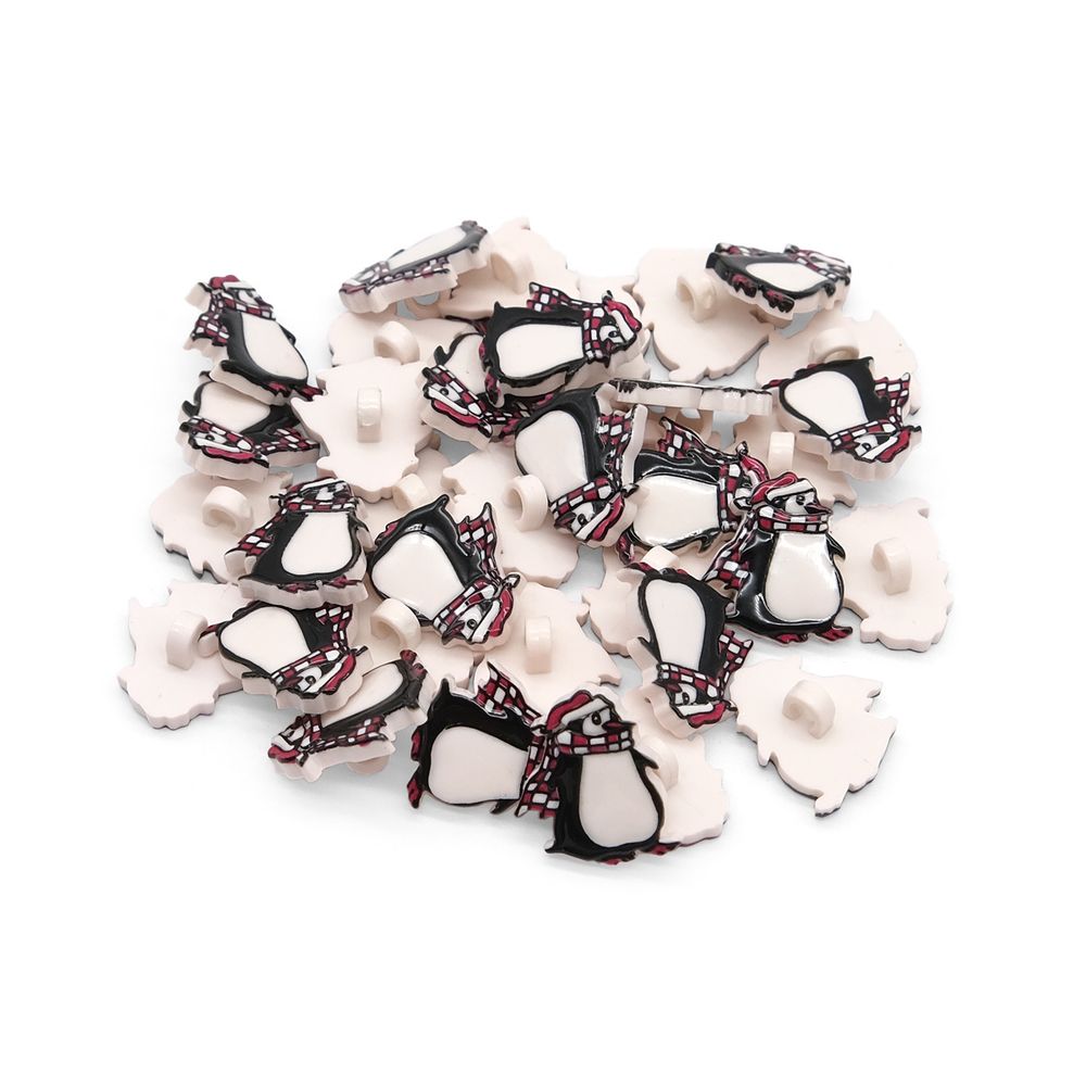 Пуговицы детские Пингвин (QN074-W2) 28/1 (D10), 36 шт