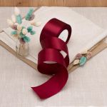 Лента атласная 1-сторонняя 50.0 мм / 22.86±1 метров, аналог 7730446, 124 т. бордовый, DDZ2401, Globus