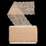 Кружево эластичное (стрейч) 100 мм / 3 метра, C180 бежевый