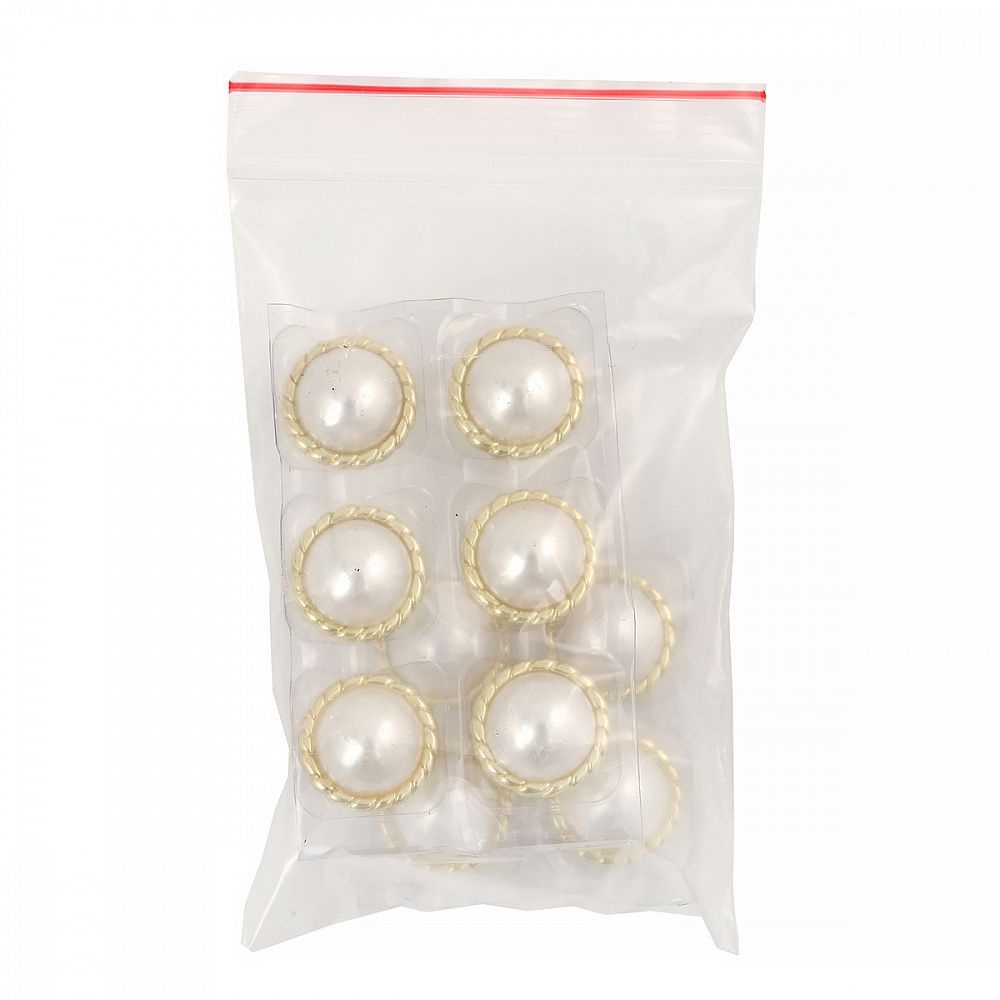 Пуговицы металлические на ножке 28L-18 мм, С-MP30 цв.золото/перламутр, 10 шт