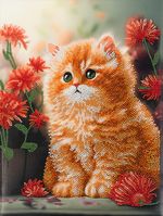 Алмазная (кристальная) мозаика Фрея ALPD-202, на подрамнике В цветах, 30х40 см