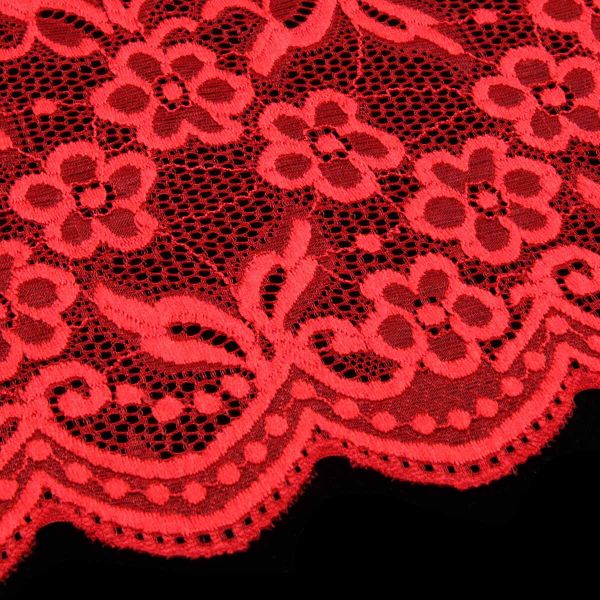Кружево бельевое эластичное 400 мм / 13.72 м, цв. C820 красный