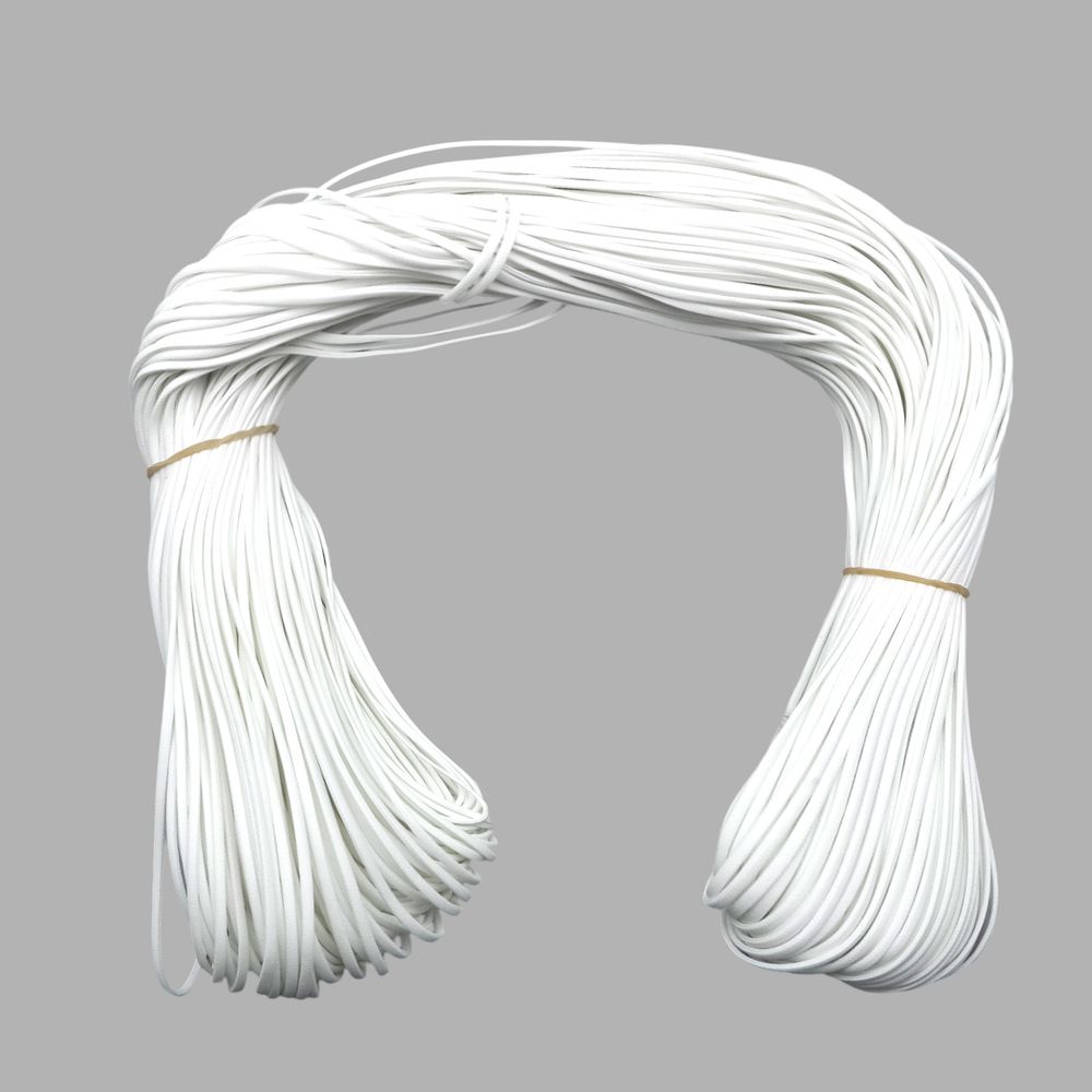 Шнур кожа искусственная ⌀2.5 мм / 100 метров, матовый, белый