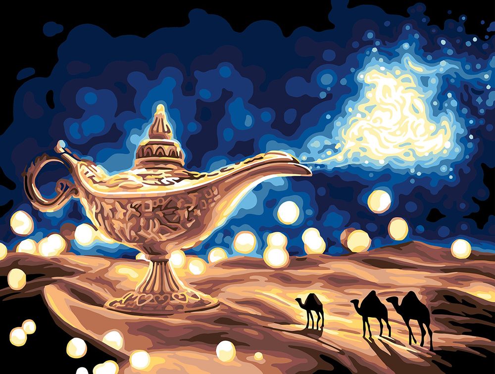 Картина по номерам Фрея PNB/PMDD-265, Волшебная лампа, (со светодиодами) 40х30 см