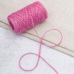 Шпагат джутовый ⌀1.4 мм / 100 метров (100 г), 2-ниточный, 1200 текс, евробобина, розовый