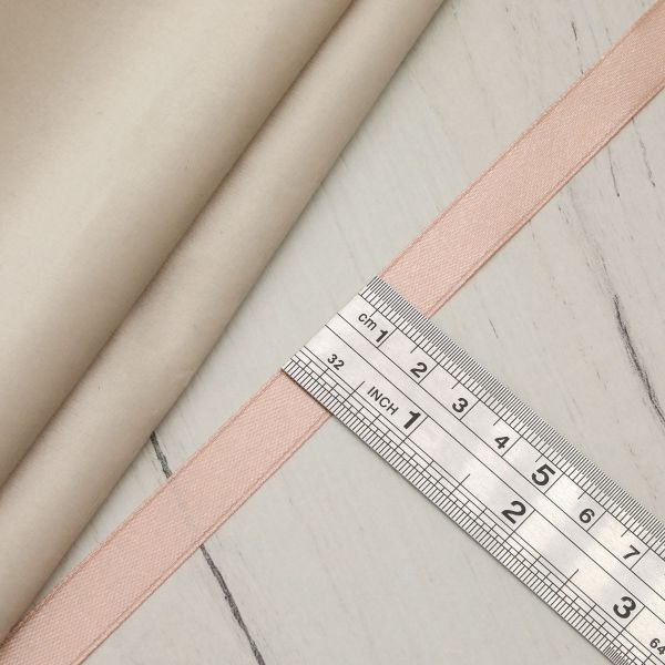 Лента атласная 1-сторонняя 12.0 мм / 22.86±1 метров, 034 пудровый, Globus