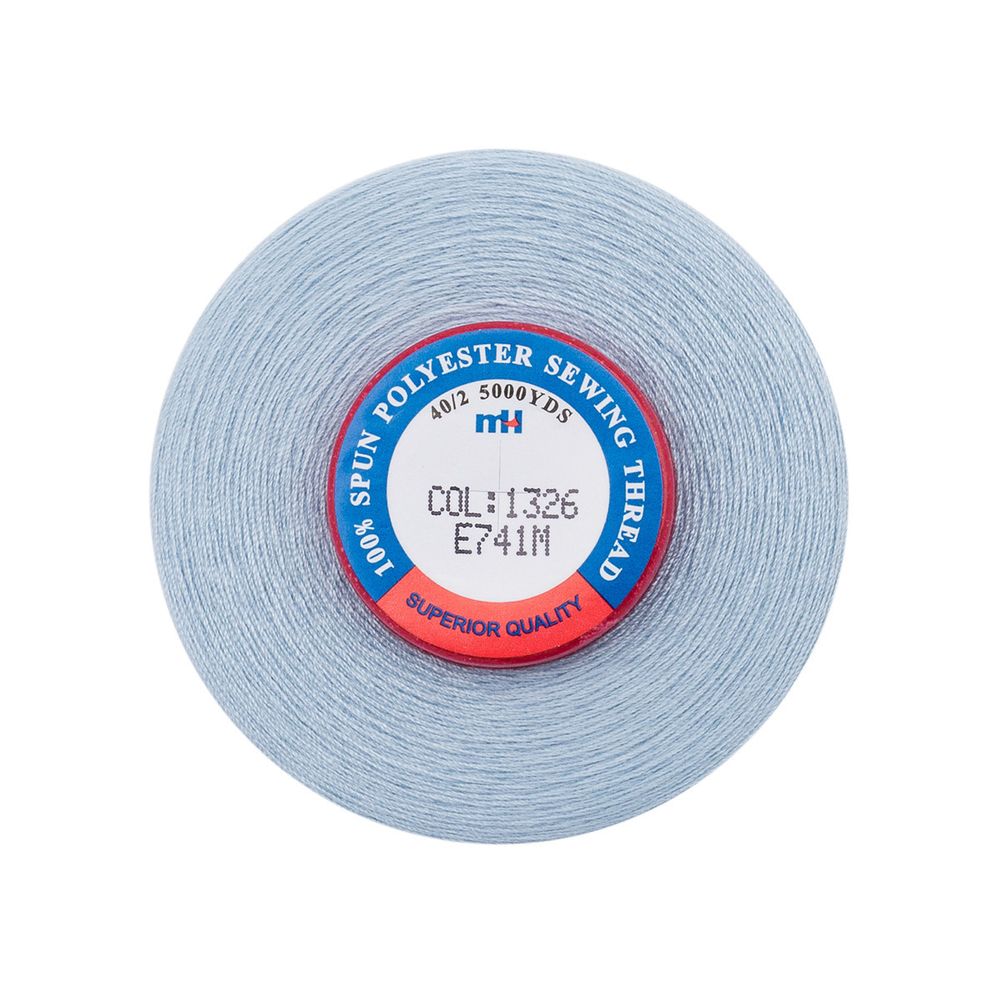 Нитки швейные Euron mH 40/2, 5000 ярд, 1326 светло-голубой, 1 катушка