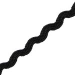 Тесьма вьюнчик, 3 мм, 30 метров (черный), 30 метров