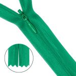 Молния потайная (скрытая) Т3 (3 мм) 1 зам., н/раз., 50 см, ярко-зелен., нейлон, 31329 / 50, 10 шт
