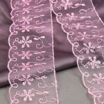 Кружево капроновое 65 мм / 13.7 м, 30011 цв.093(147S) розовый, Kruzhevo