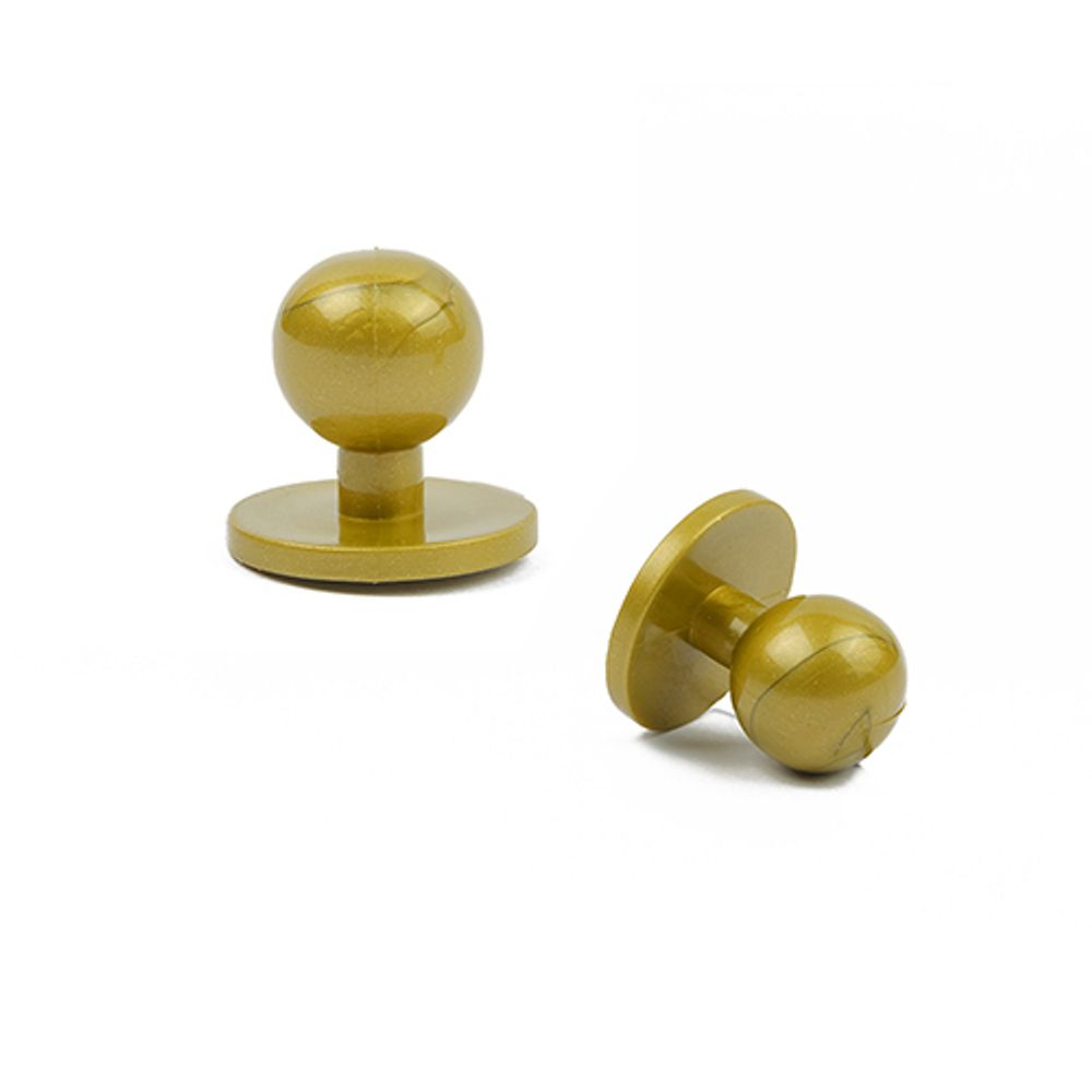 Пукля пластик, цв.золото 10мм, уп. 500 шт