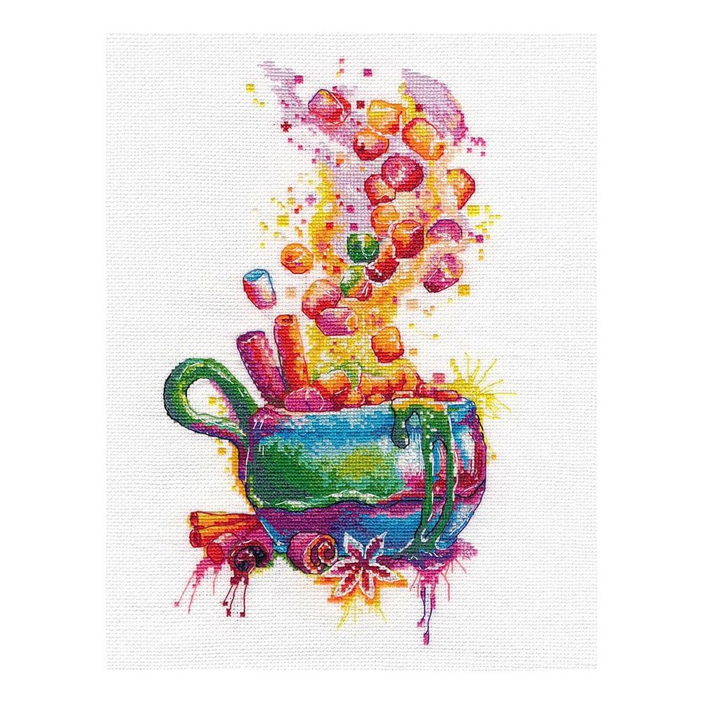 Набор для вышивания нитками Овен, Волшебный маршмэллоу 16х27см