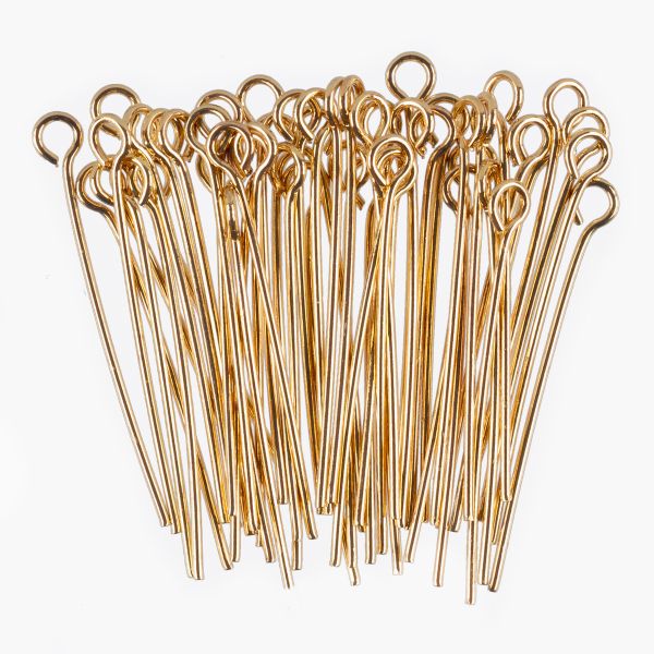 Штифт для бижутерии 30 мм, 250 шт (5х50 шт), 04 золото, Zlatka FMK-S02