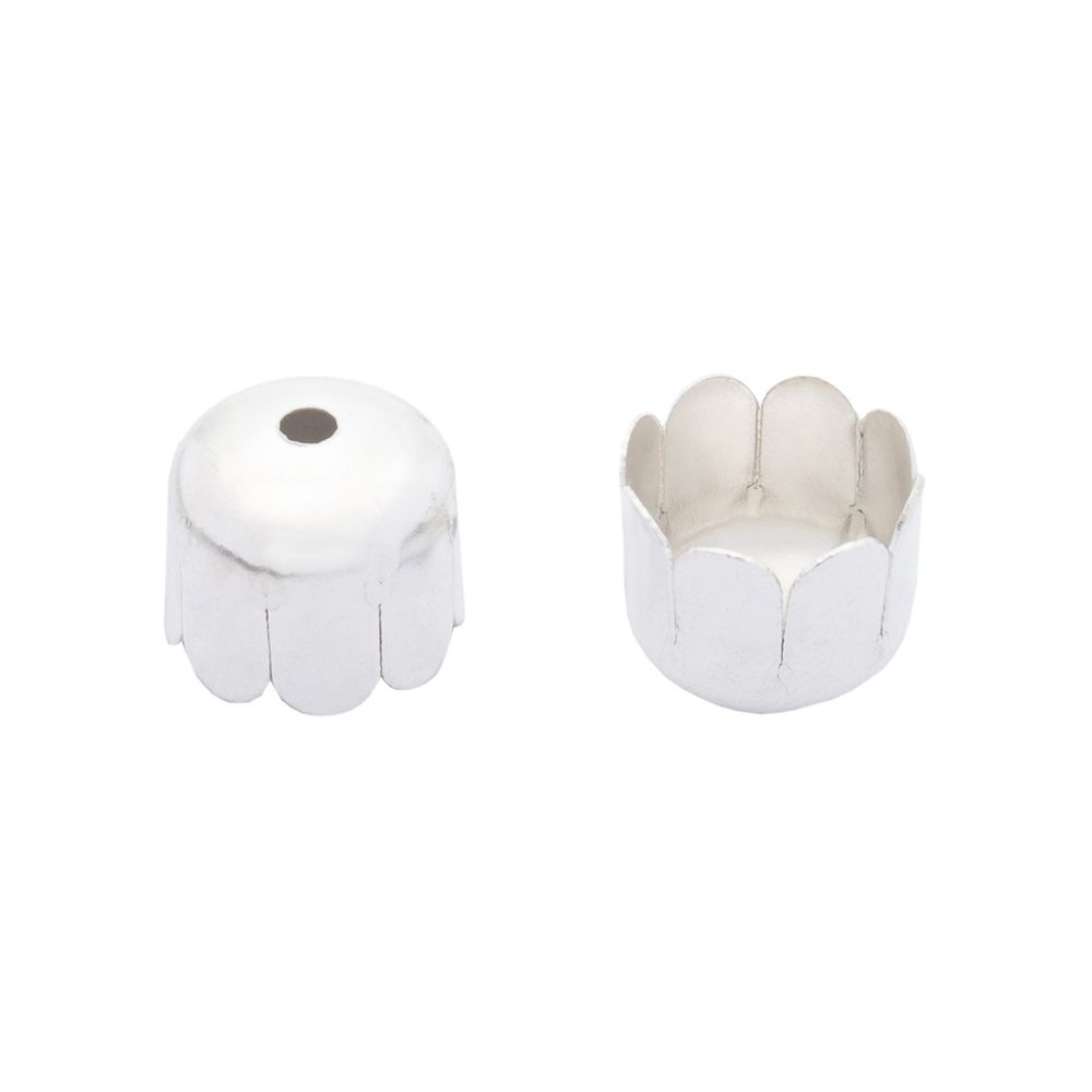 Шапочка декоративная FIN1242, 10х9мм, 30 шт/уп (серебро)