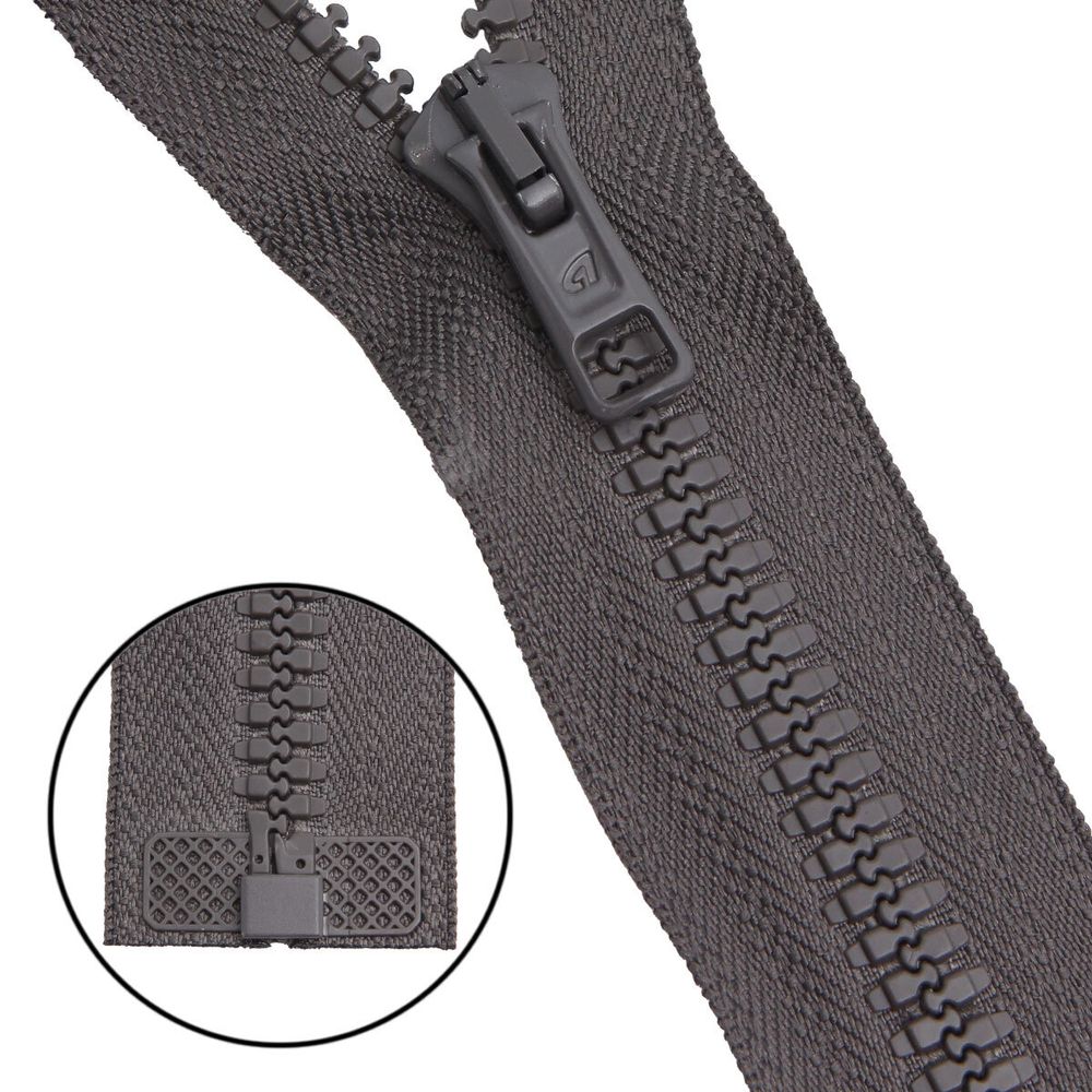 Молния трактор Arta Т6 (6 мм) 1 зам., разъем., 85 см, цв. 196 дым, уп.5 шт