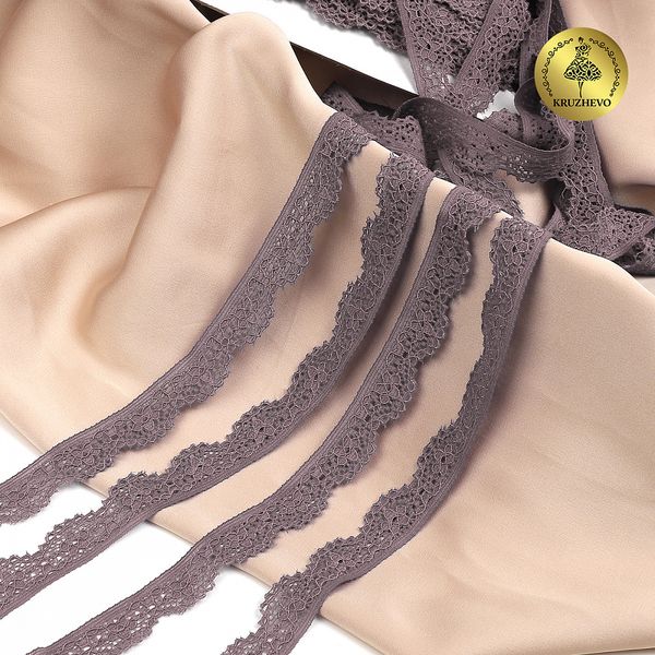 Кружево эластичное (стрейч) 8031 15мм цв.L620 морской туман, 50м, Kruzhevo