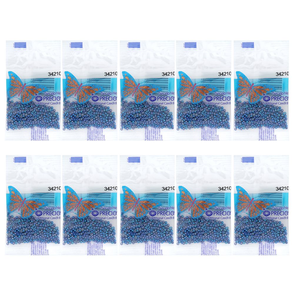 Бисер Preciosa 10/0 (2.3 мм), 50 г (10х5 г), цв. 34210