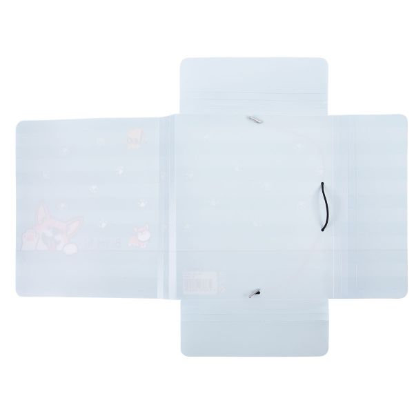 Папка на резинке A5 LRF-07 450 мкм 25 мм, песок, 6 шт, 04-Корги, Лео LRF-07