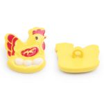 Пуговицы детские Курица 38/1 4 шт, (D19 желтый) QN920-W2, Magic Buttons