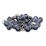 Пуговицы на ножке 24L (15мм), пластик (n.blue (синий/черный никель)), 36 шт, PS39