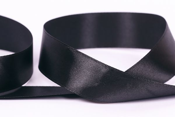 Лента атласная 2-сторонняя 20.0 мм / 33±2 метра, №113 черный, Gamma AL-20D