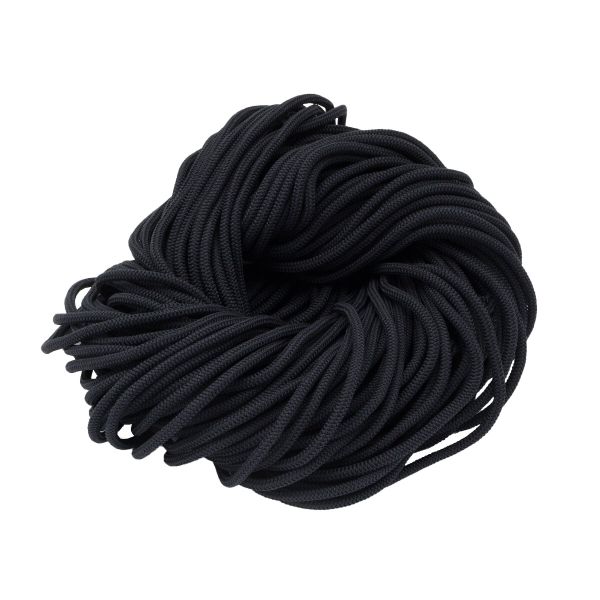 Шнур эластичный вязаный 4.5 мм / 50м (полиэстер 86%, латекс 14%) (черный), Р2691