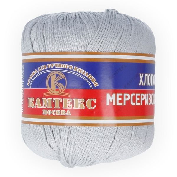Пряжа Камтекс Хлопок мерсеризованный / уп.10 мот. по 50 г, 200 м, цв.106 жемчужный