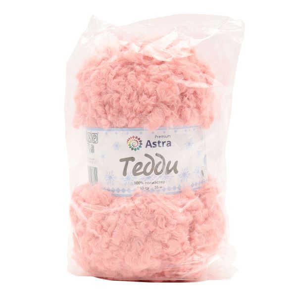 Пряжа Astra Premium (Астра Премиум) Тедди букле / уп.1 мот. по 150 г, 35 м, 06 розовый