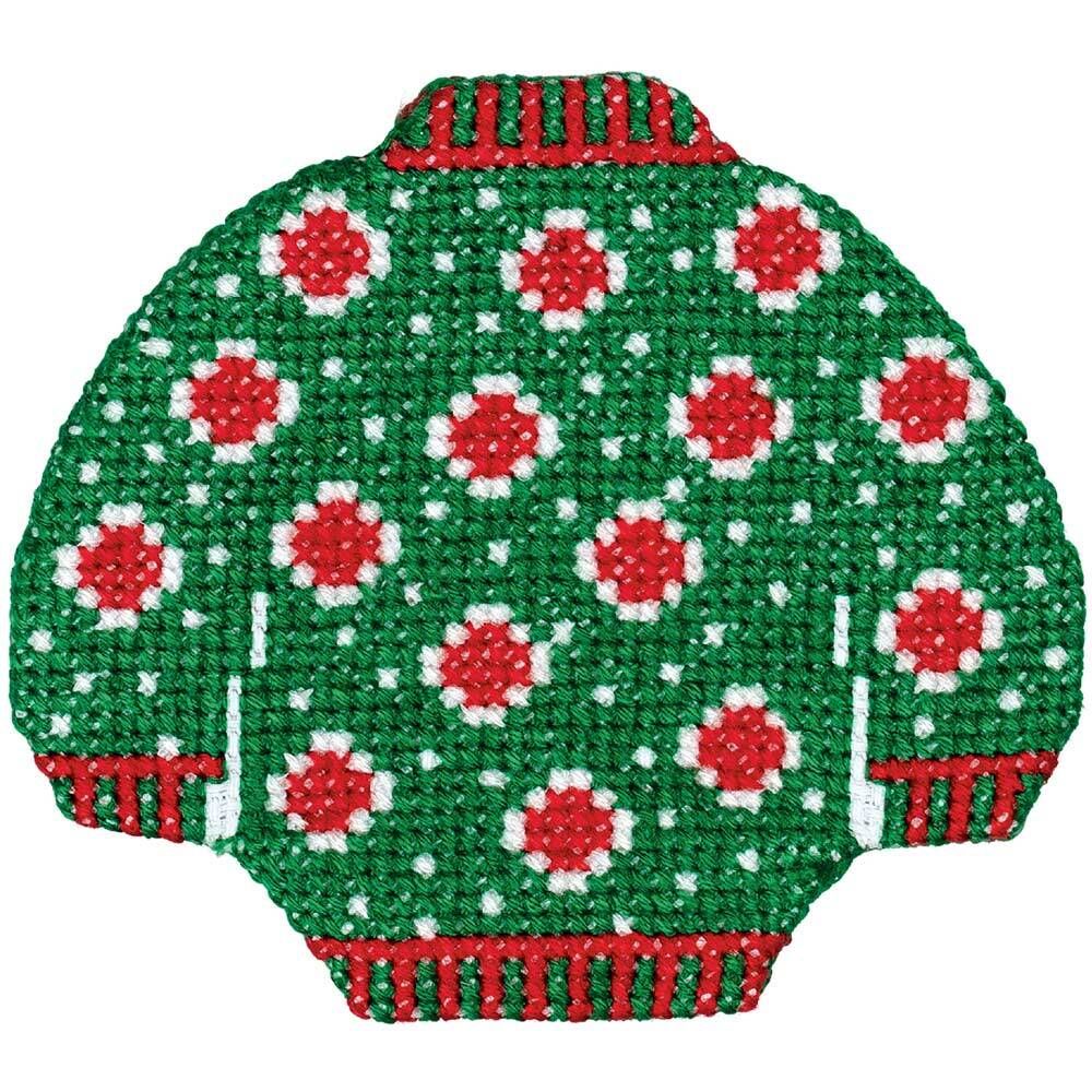 Набор для вышивания нитками Klart, Свитер с оленем, 9х8 см