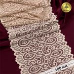 Кружево бельевое эластичное 180 мм / 120 м, L1351 цв.L168 серебристый пион, Kruzhevo