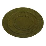 Набор заплаток пришивных из замши, овал 4х5,5см, 6х8,2см, 8х10,9см, с перфорацией, 3 шт (33 хаки), 59404