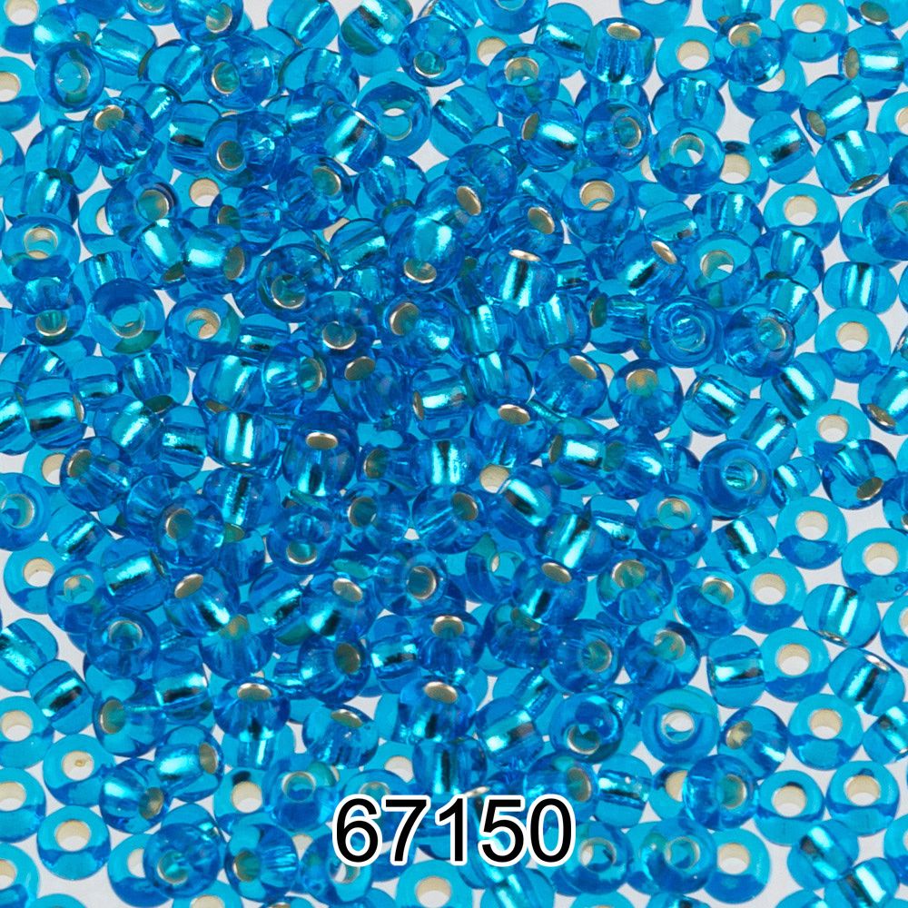 Бисер Preciosa 10/0 (2.3 мм), 500 г, 67150 (Ф084) св.синий