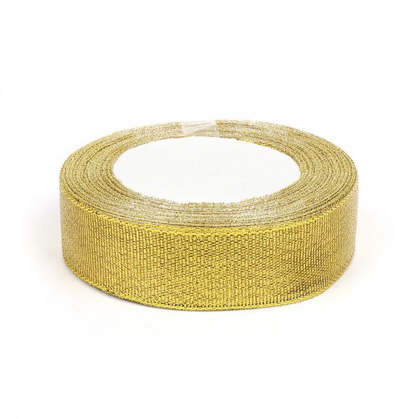 Лента металлизированная 25.0 мм / 22.85±1 метра, цв. золото, Magic4Hobby