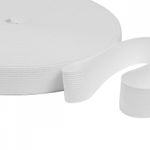 Резинка вязаная 25.0 мм / 40 метров, стандартная 3.9-4.3 г/п.м., белый